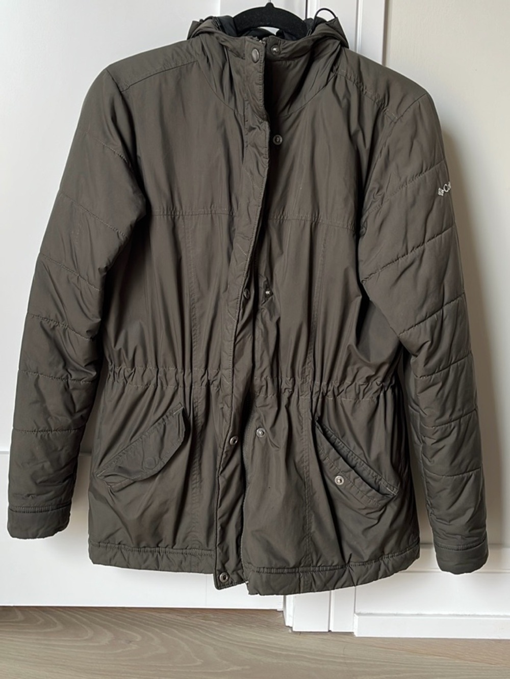 Columbia Olive Hooded Quilted Puffer Jacket